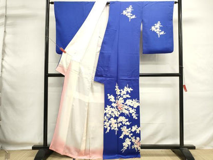 平和屋着物■訪問着　枝花文　正絹　逸品　DABI0593cd
