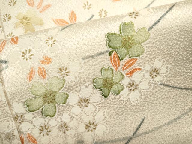 平和屋着物■上質な小紋　草花文　金彩　正絹　逸品　未使用　DABI0595cd