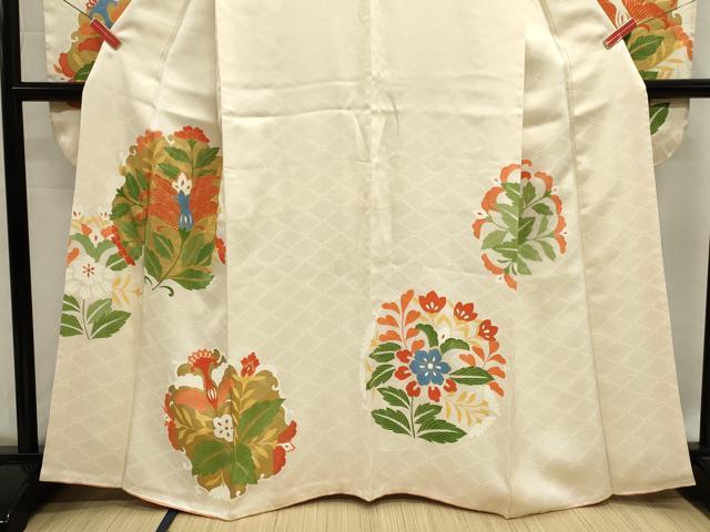 平和屋着物■豪華振袖　更紗花丸文　金彩　正絹　逸品　DABI0607cd
