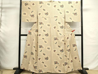 平和屋着物■上質な小紋　鳳凰花文　正絹　逸品　DABI0617cd