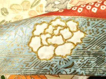 平和屋着物■豪華振袖　駒刺繍　草花文　金彩　正絹　逸品　DABI0618cd