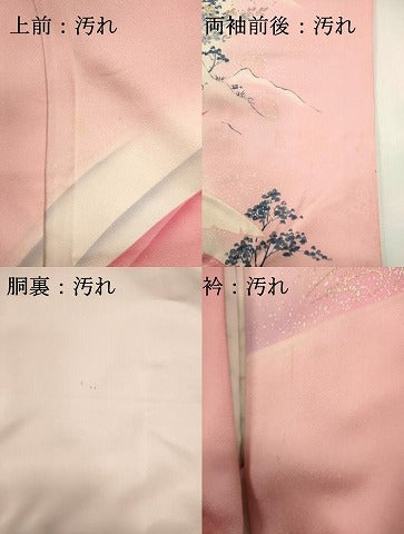 平和屋着物■豪華振袖　流水飛鳥文　暈し染め　金銀彩　正絹　逸品　DABI0628cd