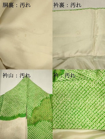 平和屋着物■豪華振袖　駒刺繍　絞り　草花文　金彩　正絹　逸品　DABI0637cd