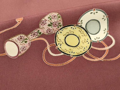 平和屋着物■豪華色留袖　作家物　駒刺繍　器物文様　金彩　正絹　逸品　DABI0640cd