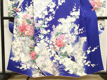平和屋着物■豪華振袖　吉祥草花文　乱菊　暈し染め　金彩　正絹　逸品　DABI0644cd