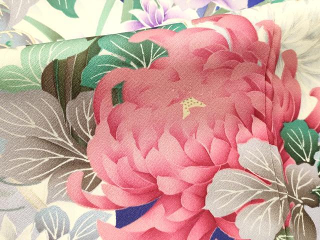 平和屋着物■豪華振袖　吉祥草花文　乱菊　暈し染め　金彩　正絹　逸品　DABI0644cd