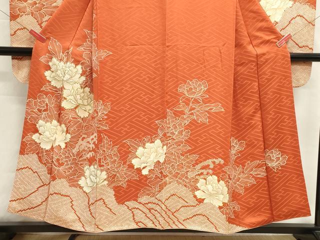平和屋着物■豪華振袖　草花文　牡丹　金銀糸　正絹　逸品　DABI0646cd