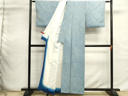 平和屋着物■大変加工の良い総絞り小紋　正絹　逸品　DABI0649cd