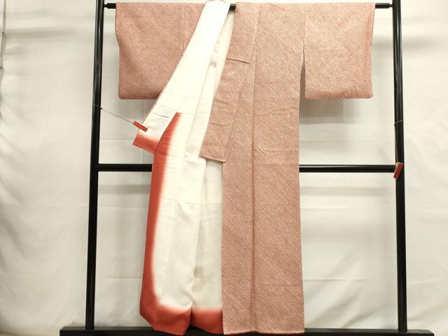 平和屋着物■大変加工の良い総絞り小紋　正絹　逸品　DABI0650cd