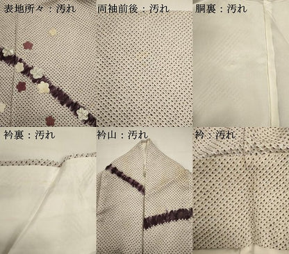 平和屋着物■訪問着　駒刺繍　絞り　道長花文　正絹　逸品　DABI0652cd