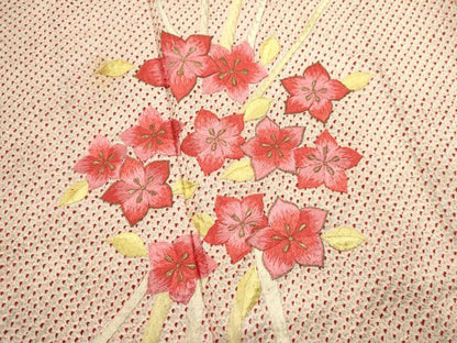 平和屋着物■色留訪問着　総絞り　刺繍　草花文　金糸　正絹　逸品　DABI0653cd