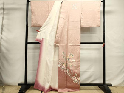 平和屋着物■訪問着　藤花房　暈し染め　金銀彩　正絹　逸品　DABI0655cd