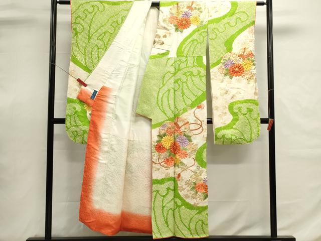 平和屋着物■豪華振袖　駒刺繍　絞り　鼓花文　金彩　やまと誂製　正絹　逸品　DABI0657cd