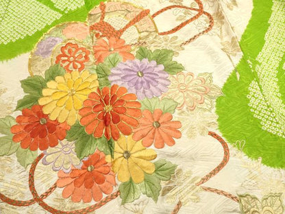 平和屋着物■豪華振袖　駒刺繍　絞り　鼓花文　金彩　やまと誂製　正絹　逸品　DABI0657cd