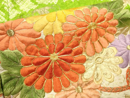平和屋着物■豪華振袖　駒刺繍　絞り　鼓花文　金彩　やまと誂製　正絹　逸品　DABI0657cd