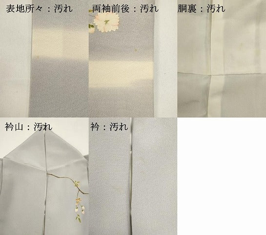 平和屋着物■訪問着　枝花文　暈し染め　正絹　逸品　DABI0661cd