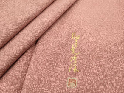 平和屋着物■伝統工芸師　服部光擴　江戸小紋　鮫小紋柄　正絹　逸品　DABI0666cd