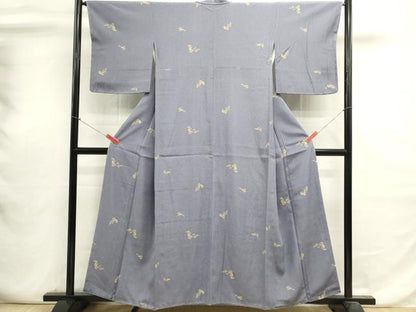 平和屋着物■上質な小紋　成り物　柿　正絹　逸品　未使用　DABI0667cd