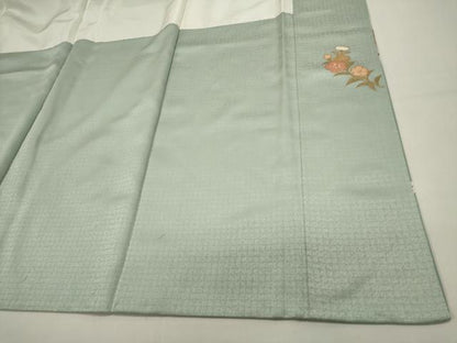 平和屋着物■訪問着　御所車花文　暈し染め　金彩　ロング丈　正絹　逸品　DABI0669cd