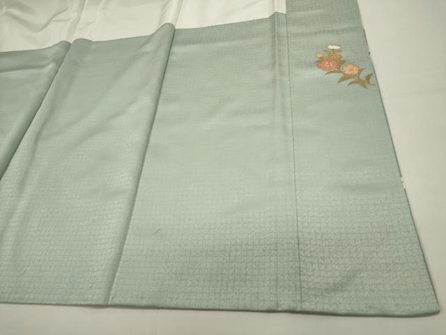 平和屋着物■訪問着　御所車花文　暈し染め　金彩　ロング丈　正絹　逸品　DABI0669cd