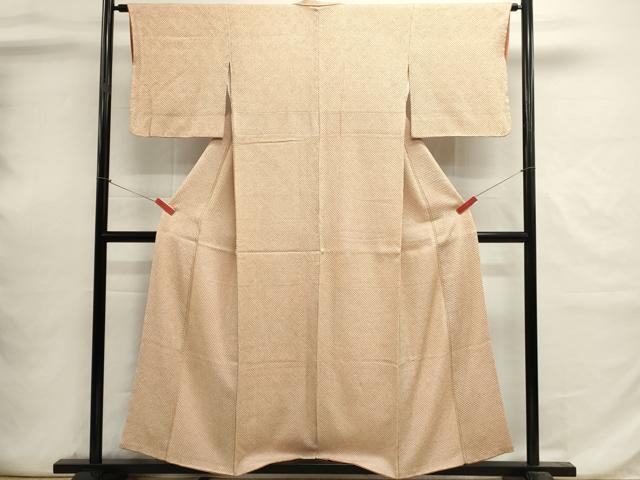 平和屋着物■大変加工の良い総絞り小紋　正絹　逸品　DABI0670cd