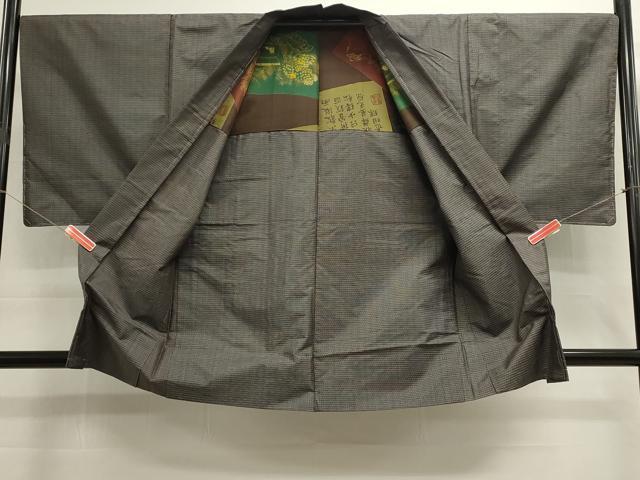 平和屋着物■男性　本場大島紬　アンサンブル　長羽織　100亀甲　正絹　逸品　DABI0681cd