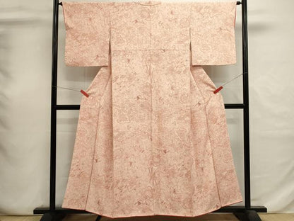 平和屋着物■上質な小紋　更紗花文　正絹　逸品　DABI0685cd