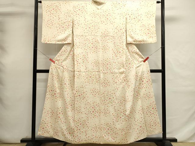 平和屋着物■上質な小紋　舞花文　正絹　逸品　DABI0686cd