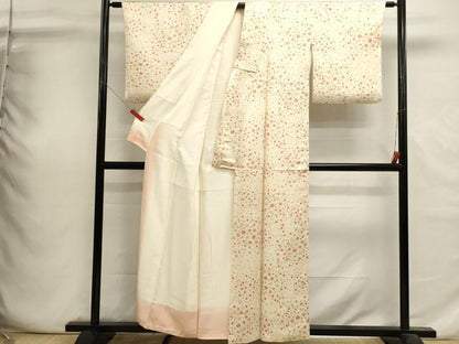 平和屋着物■上質な小紋　舞花文　正絹　逸品　DABI0686cd