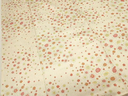 平和屋着物■上質な小紋　舞花文　正絹　逸品　DABI0686cd