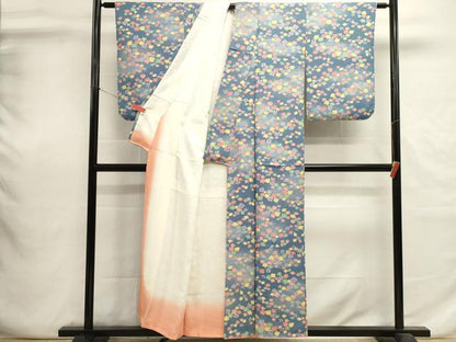 平和屋着物■上質な小紋　舞花文　正絹　逸品　DABI0687cd