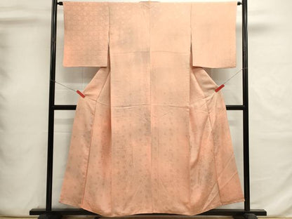平和屋着物■上質な小紋　雪輪青海波花地紋　暈し染め　正絹　逸品　DABI0689cd