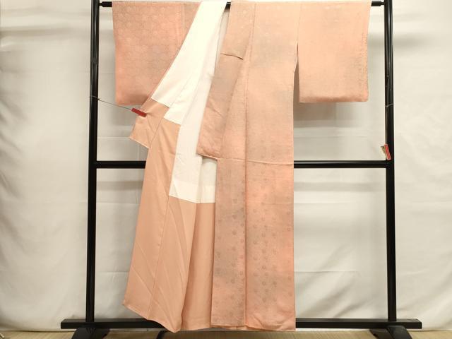 平和屋着物■上質な小紋　雪輪青海波花地紋　暈し染め　正絹　逸品　DABI0689cd