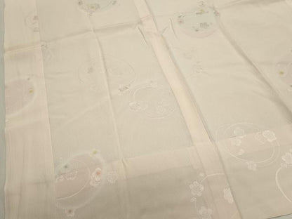 平和屋着物■長襦袢　無双仕立て　舞梅文　暈し染め　正絹　逸品　DABI0700cd