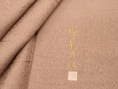 平和屋着物■伝統工芸師　服部光擴　江戸小紋　鮫小紋柄　正絹　逸品　DABI0702cd