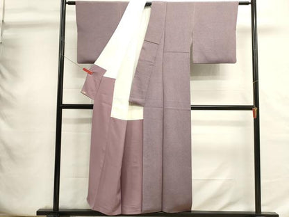 平和屋着物■江戸小紋　鮫小紋柄　鬼しぼ縮緬　三越扱い　正絹　逸品　DABI0711cd