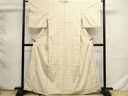 平和屋着物■上質なお召　抽象文　正絹　逸品　DABI0717cd