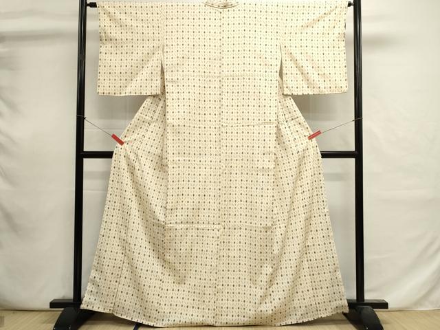 平和屋着物■上質なお召　抽象文　正絹　逸品　DABI0717cd