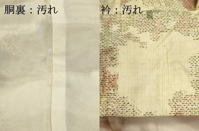 平和屋着物■上質な紬　舞花文　正絹　逸品　DABI0718cd