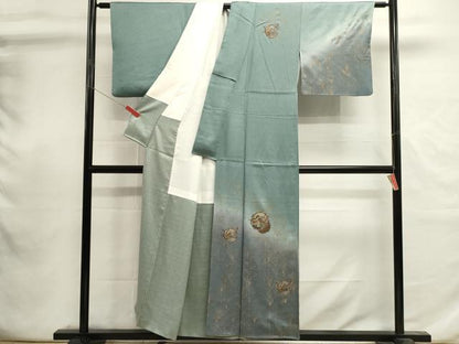 平和屋着物■中国三大刺繍　スワトウ刺繍　汕頭刺繍　総刺繍　訪問着　花丸文　暈し染め　金彩　正絹　逸品　DABI0722cd