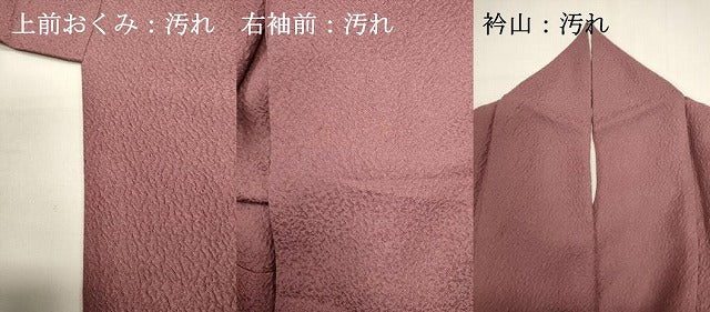 平和屋着物■上質な色無地　霞地紋　菖蒲色　正絹　逸品　DABI0731cd
