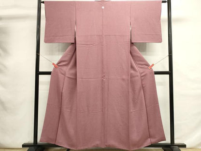 平和屋着物■上質な色無地　霞地紋　菖蒲色　正絹　逸品　DABI0731cd