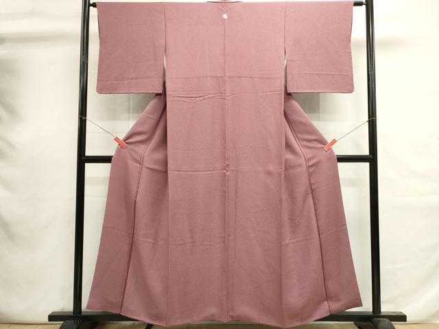 平和屋着物■上質な色無地　霞地紋　菖蒲色　正絹　逸品　DABI0731cd