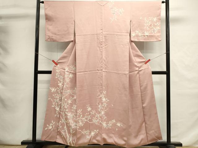 平和屋着物■訪問着　駒刺繍　枝花文　正絹　逸品　DABI0741cd