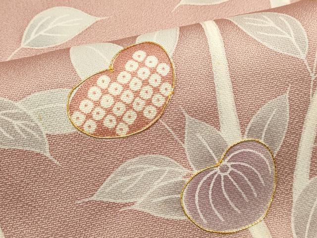 平和屋着物■訪問着　駒刺繍　枝花文　正絹　逸品　DABI0741cd