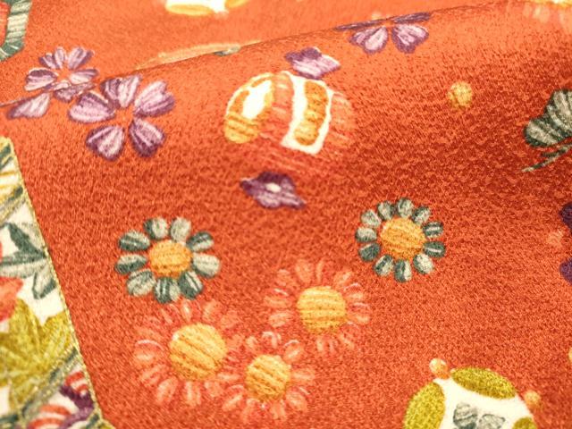 平和屋着物■上質な小紋貝桶花文　宝尽くし　金彩　やまと誂製　正絹　逸品　DABI0742cd