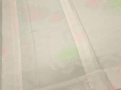 平和屋着物■振袖用長襦袢　無双仕立て　流水草花地紋　暈し染め　広衿刺繍　洗える着物　DABI0747cd