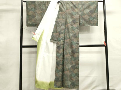 平和屋着物■本場染大島紬　切嵌抽象文　洗える着物　DABI0750cd