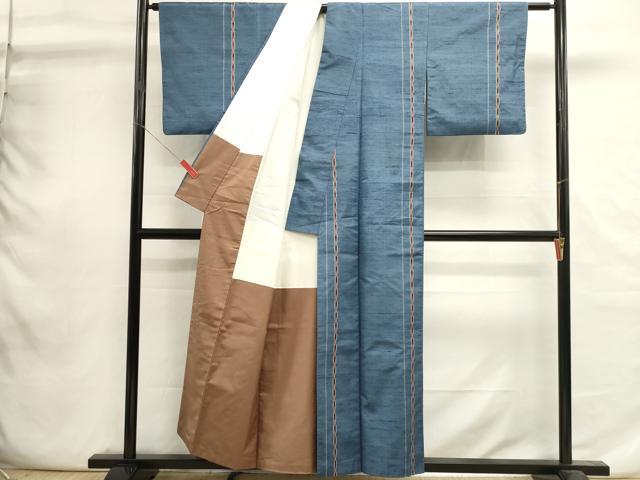 平和屋着物■上質な紬　立涌間道　暈し染め　正絹　逸品　DABI0756cd