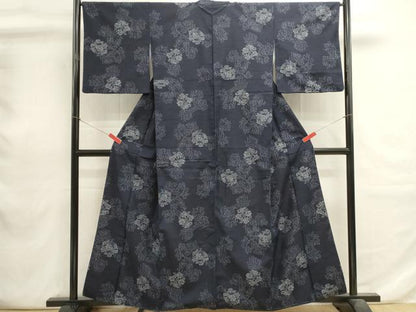 平和屋着物■上質な紬　舞花文　正絹　逸品　DABI0757cd